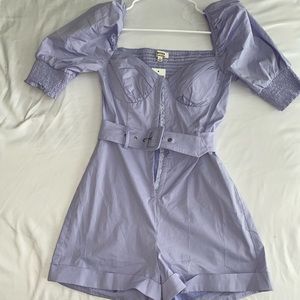 Brand new lavender belted romper. Size small